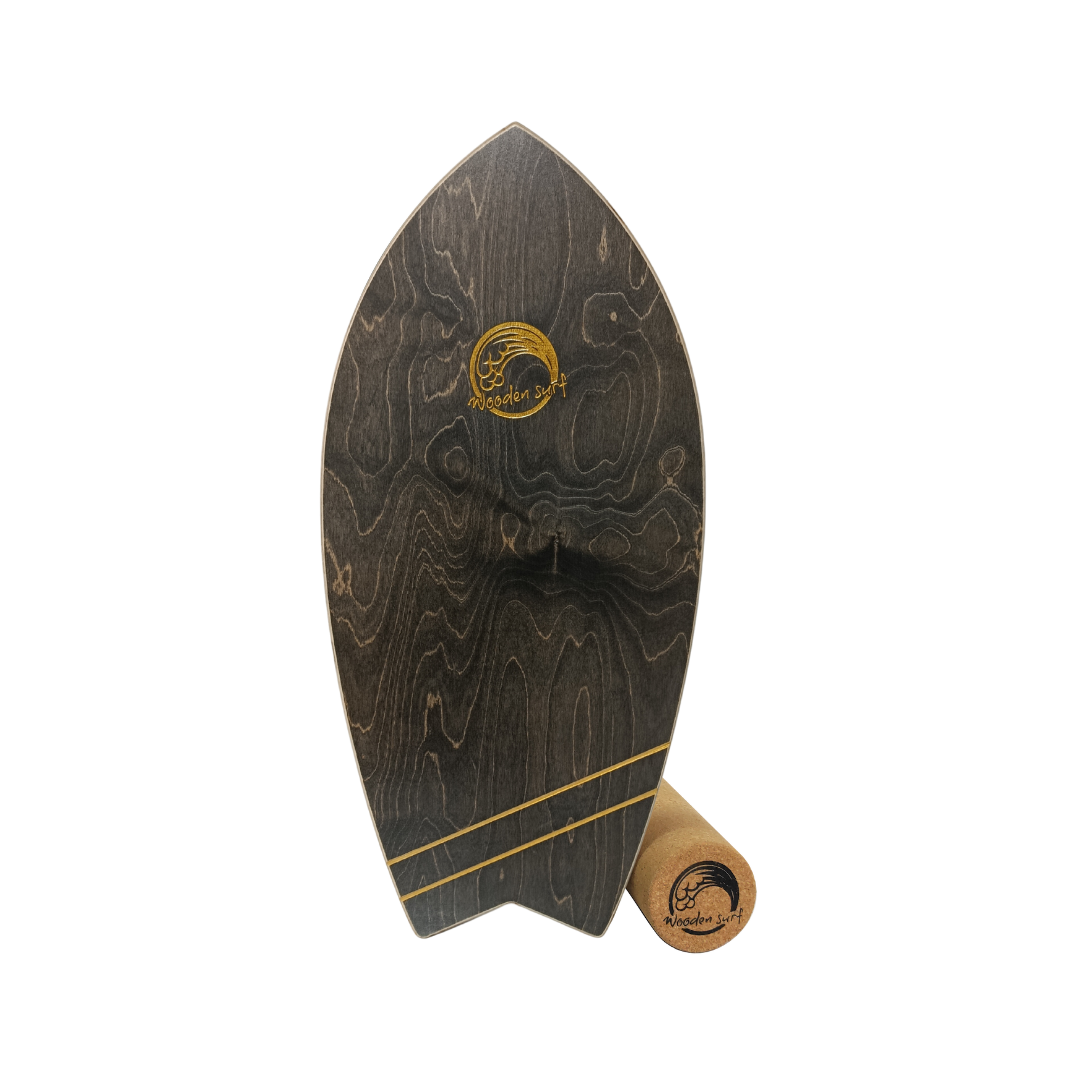Koa Balance Board de madera oscura – Wooden Surf