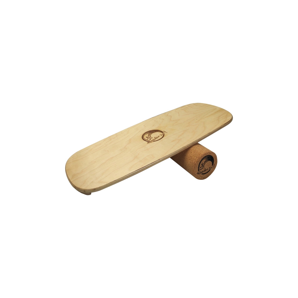 Balance Board Mini, fabricada en madera sostenible, ideal para surfistas y para mejorar el equilibrio