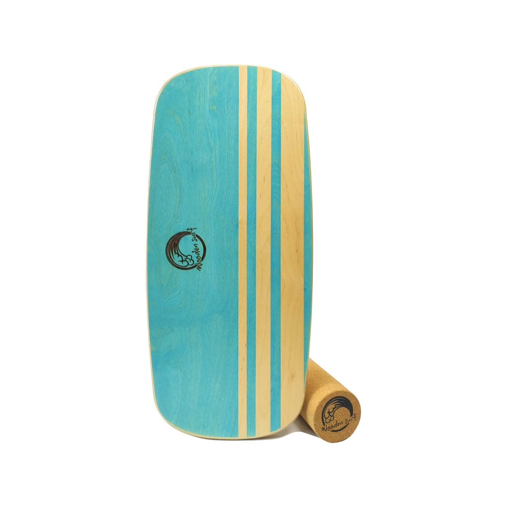 Balance Board Pupukea Blue , fabricada en madera sostenible, ideal para surfistas y para mejorar el equilibrio