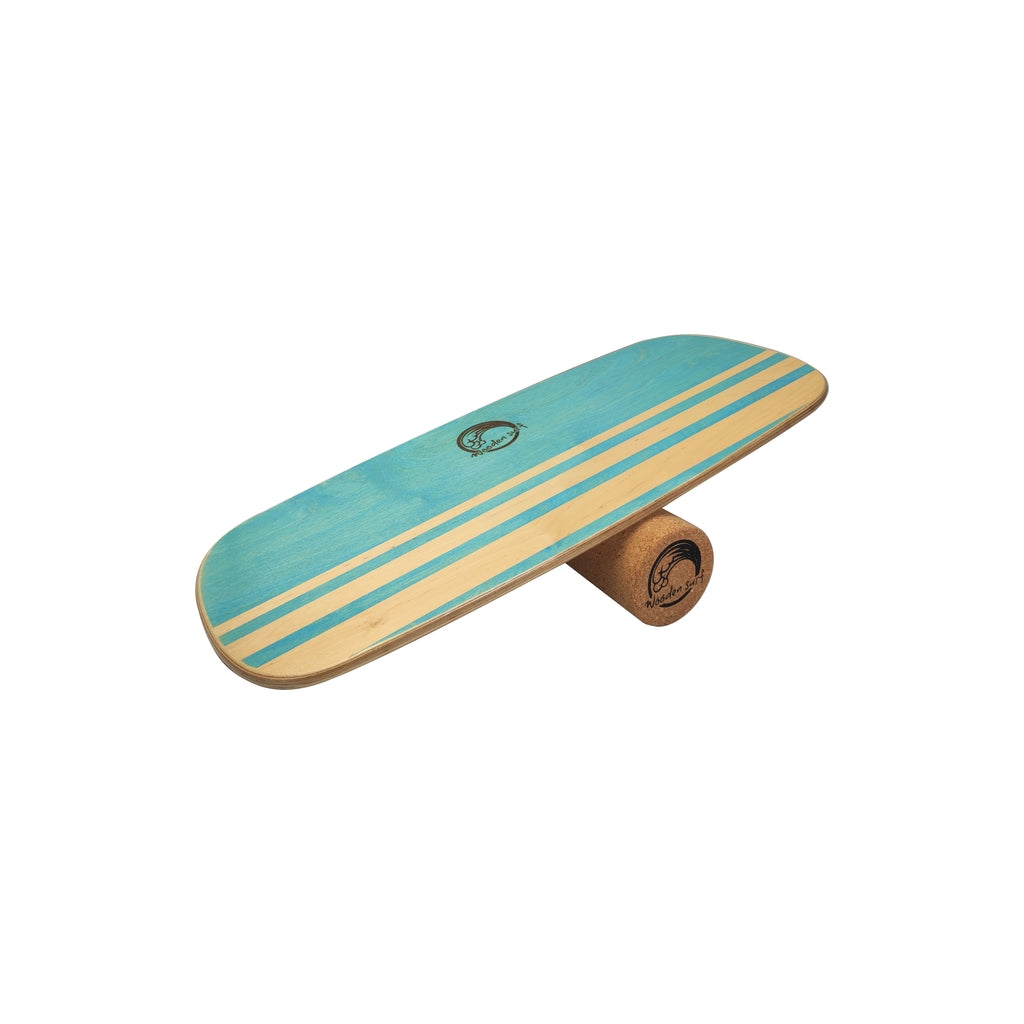 Balance Board Pupukea Tumbada, fabricada en madera sostenible, ideal para surfistas y para mejorar el equilibrio