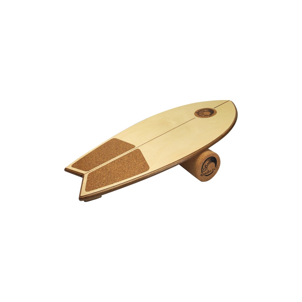 Wooden surf shop balance board